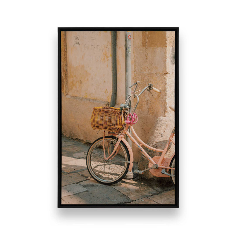 «Pastel Pedals», reproduction sur toile, Cadre flottant noir satiné, H 18,75 po x l 12,75 po x P 1,75 po