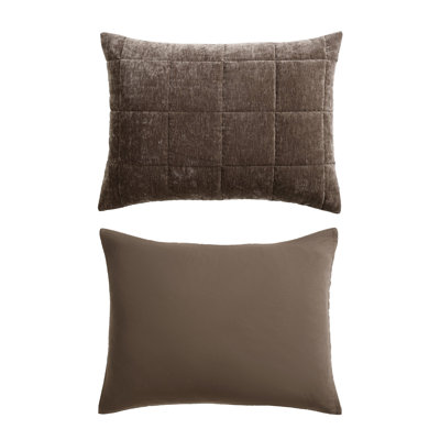 Vera Wang Chenille Box Solid Reversible Quilt Set