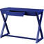 Élégant bureau bleu avec plateau rectangulaire spacieux et base d'écriture généreuse