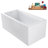 59" Streamline Soaking Glossy White Freestanding Tub and Tray With Internal Drain-101413262