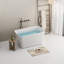 49'' Acrylic Freestanding Soaking Tub, Square Japanese Bath, Glossy White, Spacious Interior Bathing Option