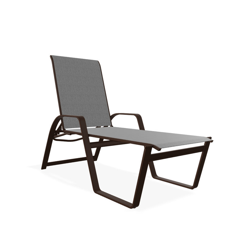 Holna Outdoor Rust-Resistant Metal Chaise Lounge