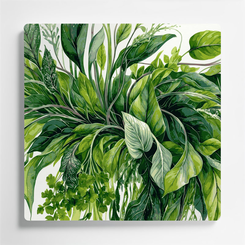 Légumes, agneaux, Quarters, art mural en métal vert, H 12 po x l 12 po