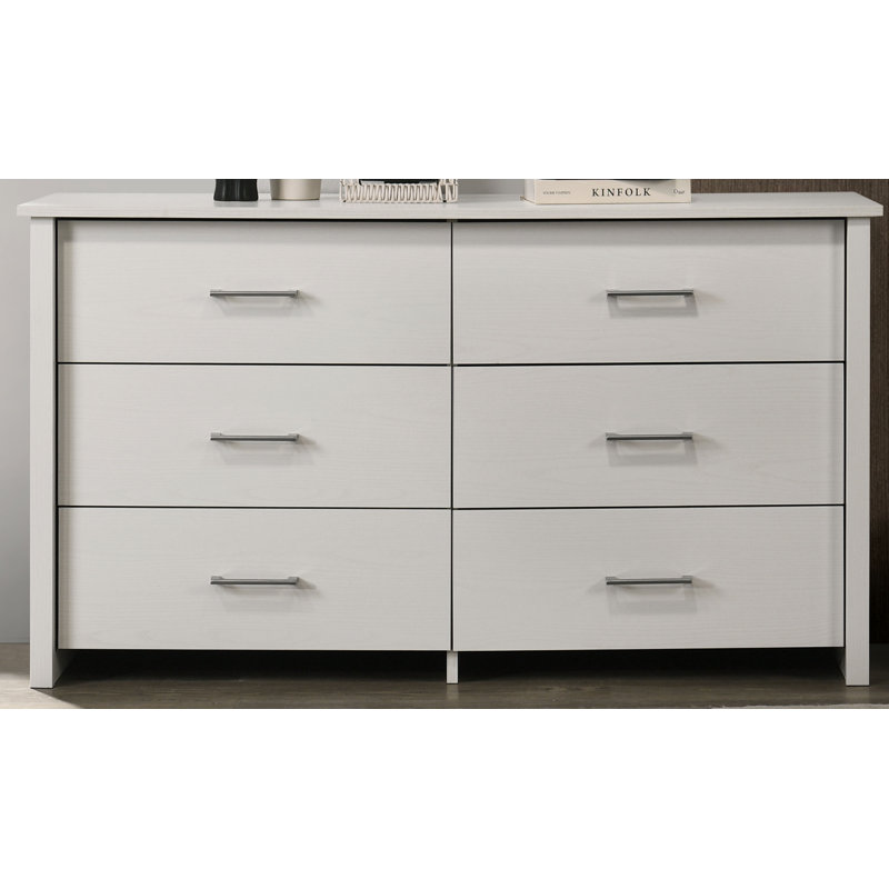Commode à tiroirs et commode avec poignées, Blanc