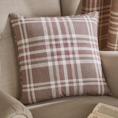 Tweed Woven Check Cushion with inner