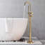 Zehr 2 Handle Floor Waterfall Faucet Bath Filler with Diverter