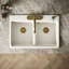 Riverby 33 In. Top-Mount Double-Bowl Kitchen Sink-1035019190-1017940968-1017940973