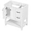 Meuble-lavabo de 30 po sans comptoir, base de meuble seulement, meuble-lavabo avec tiroir multifonctionnel, blanc