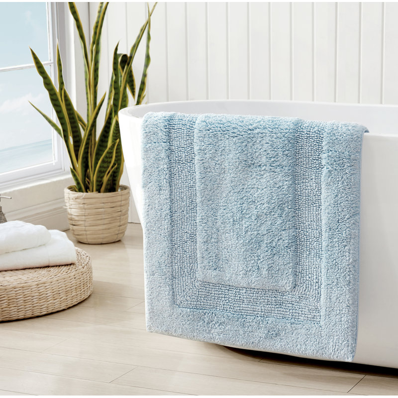 Long Branch Bath Rug, Blue, 21 x 34