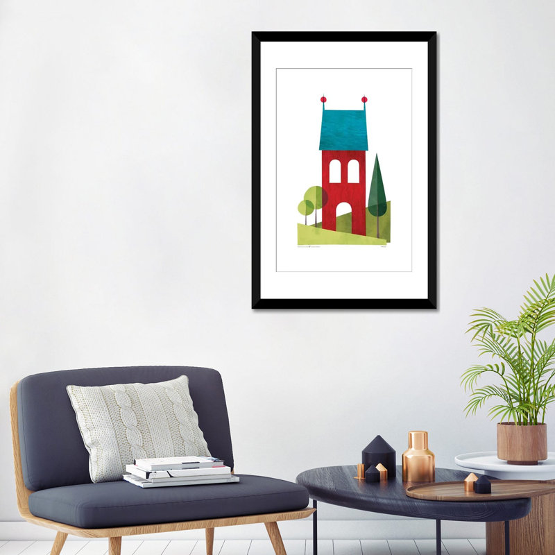 « house ii », impression sur toile, H 32 po x l 24 po x P 1 po, Papier d'art encadré noir, Blanc