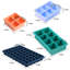 Ensemble de moules de congélation en silicone pour moule à glaçons en silicone avec couvercle et grand récipient pour ranger les restes de bouillon de sauce à soupe (4 couleurs)