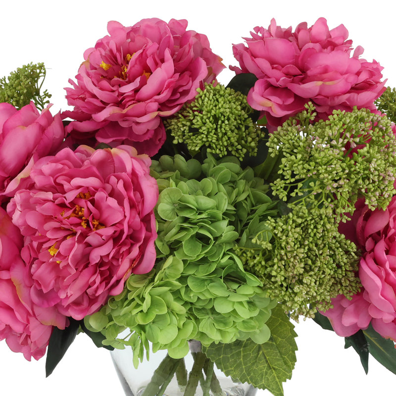 Mixed Floral Spring Centerpiece in Glass Vase