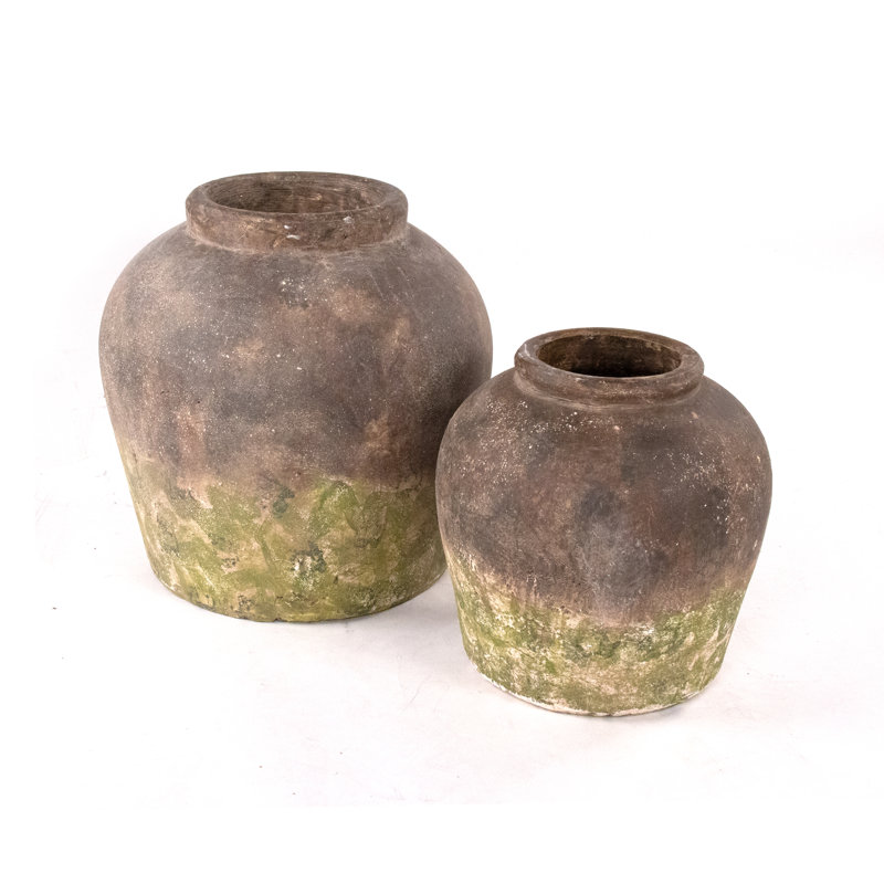 Distressed Jar, 13" H x 12" W x 12" D