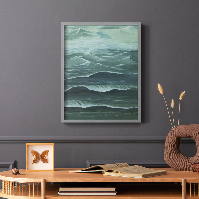 Sandbar Break I Framed Print - Solid Wood, Grey Single Picture Framed, 10" H x 8" W