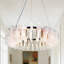Lustre moderne à DEL avec cadre en métal doré