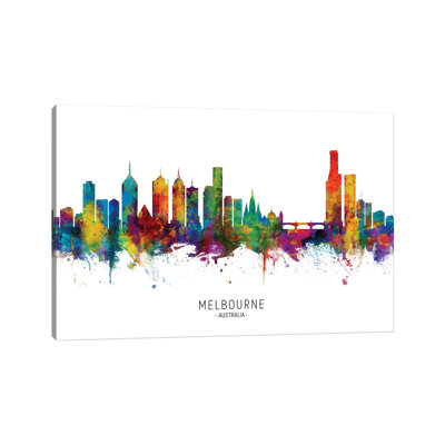 " Melbourne Australia Skyline " by Michael Tompsett