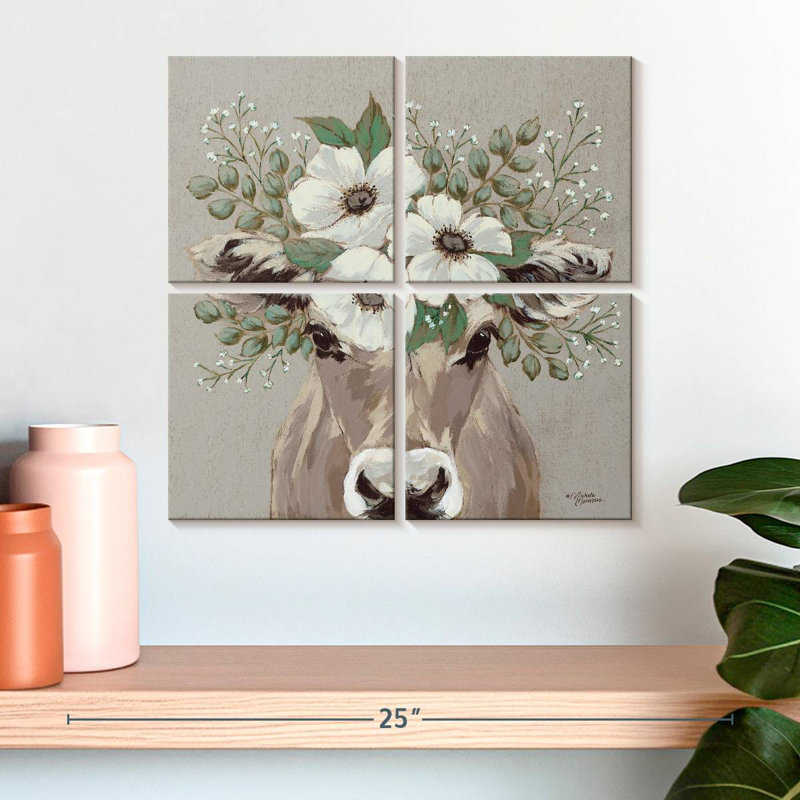 Brampt Flora The Jersey Cow, H 18 po x l 18 po