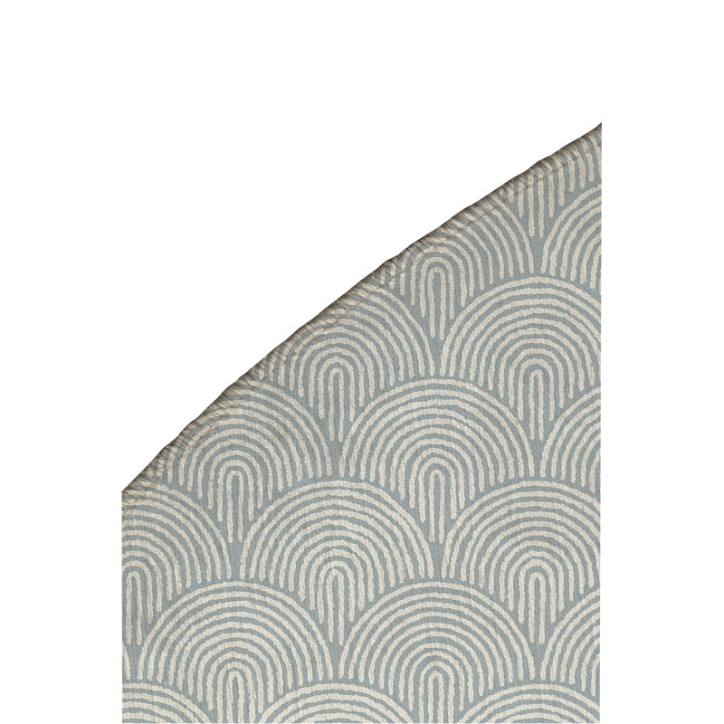 Rolling Humps Non-Slip Outdoor Rug, Round 5'
