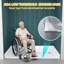  Base de douche à roulettes 60 po x 36 po ADA, drain à droite, bac de douche en acrylique incurvé accessible en fauteuil roulant, design antidérapant blanc brillant-127666725