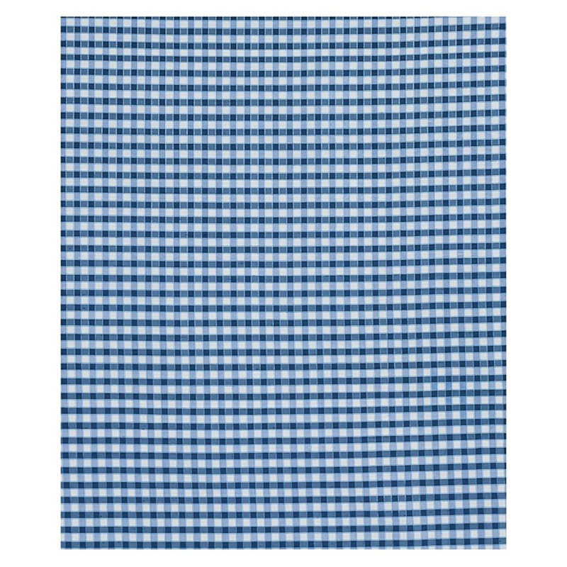 Ingrid Silk Check Fabric, Gray/Blue