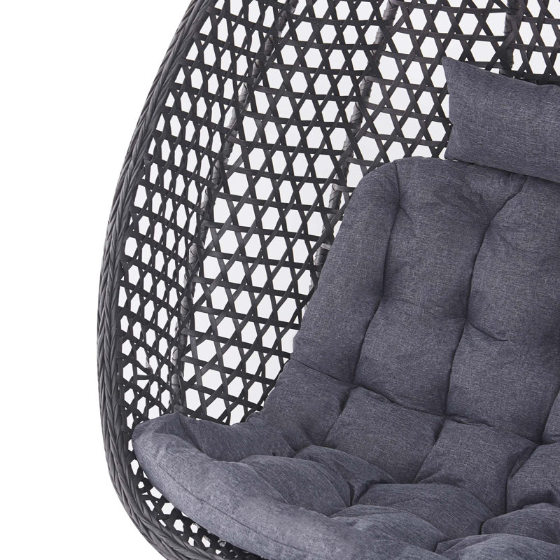 COMO HANGING RATTAN EGG CHAIR, Grey