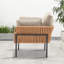 Chaise longue d'extérieur en rotin avec coussins-1983614902