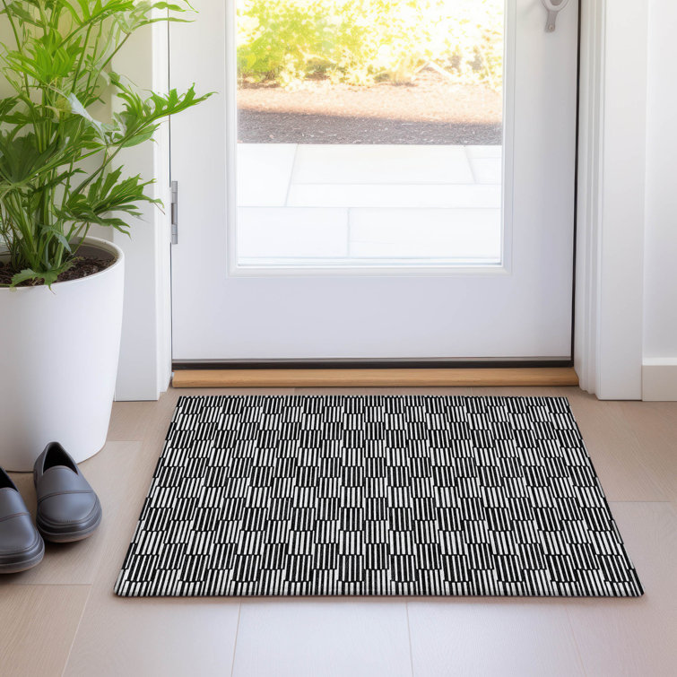 Premium Machine Washable Prisco Black Rug