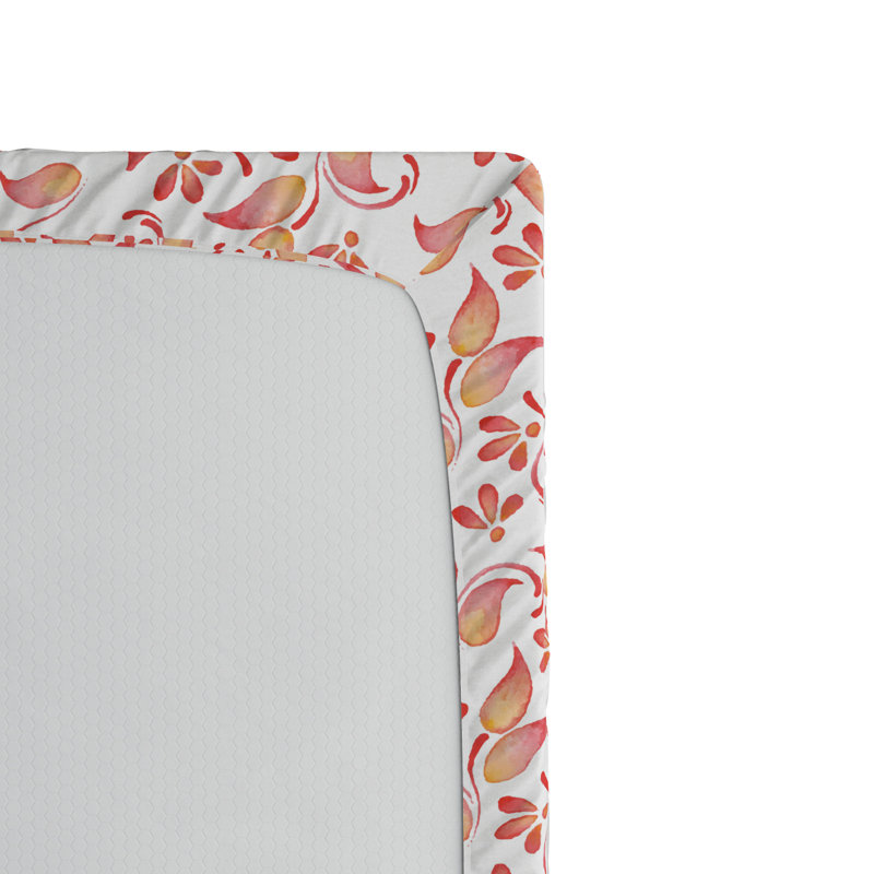 Microfiber Paisley Fitted Sheet, Full Fitted Sheet
