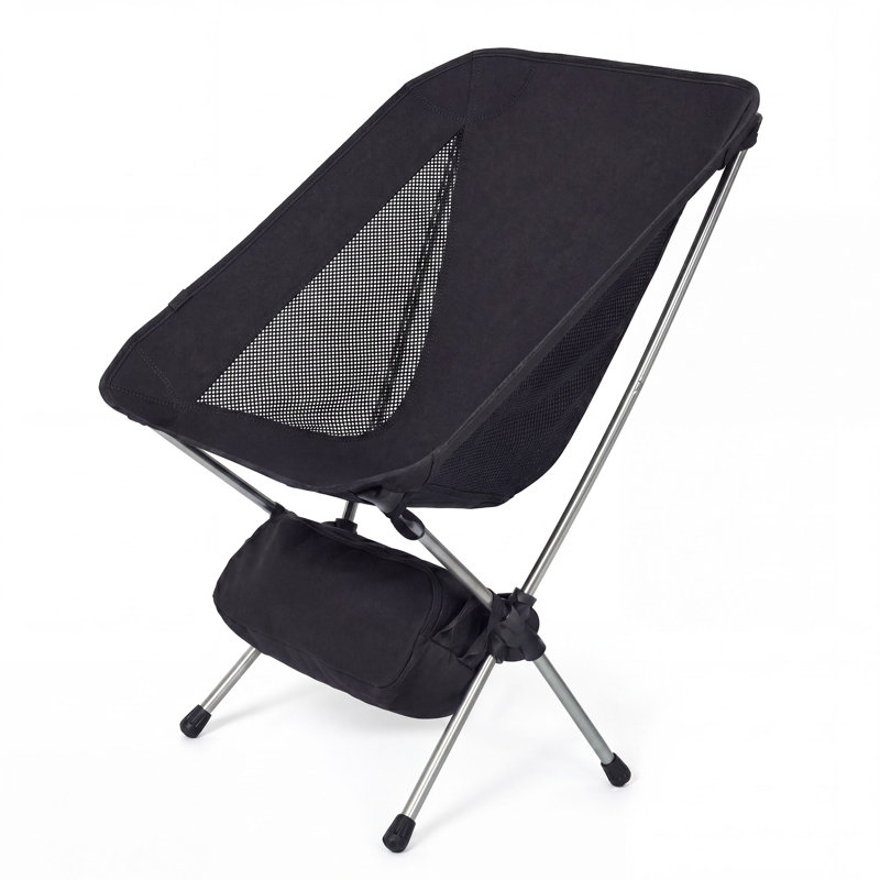 Chaise de camping pliante ultralégère, Noir