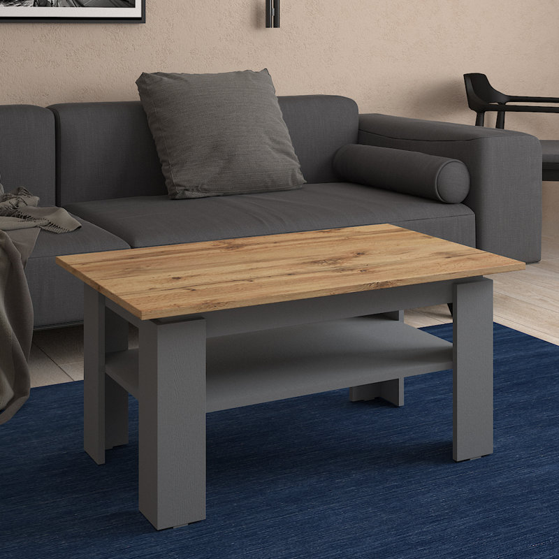 Coffee Table, Grey/Dark Brown Wood