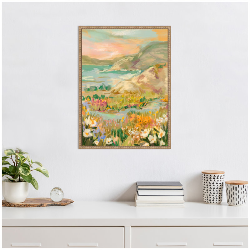 «Landscape 4» par Annie Quigley, reproduction d'art sur toile encadrée, Tanné