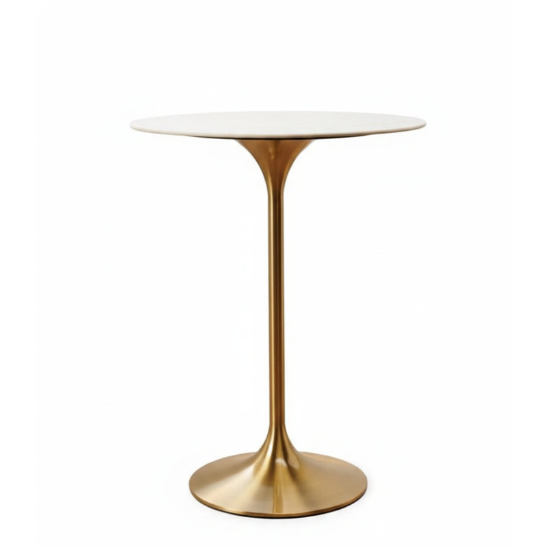 Morata Faux Marble Bar Table