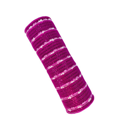 Ruban en polyester et feuille de coton rose chaud 10,5 po x 10 po