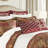 4 Piece Comforter Brown For Queen Bed - Chenille Front, Solid Dyed Back, Soft Satin Decorative Trim