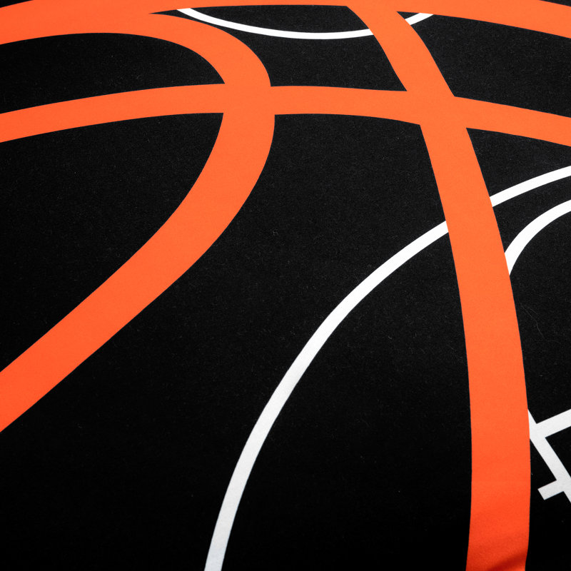  Basketball Game Reversible Oversized Comforter Charcoal, Full/Double, Black