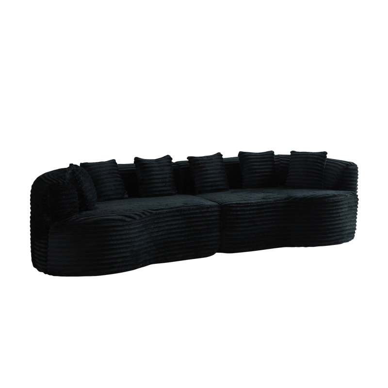 Compression Cloud Sectionals, 111.5 Inch Corduroy Modern Family Sofa