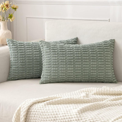  Housse de coussin rayée en polyester