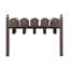 Balmoral Quint Mount Mailbox /w/ Ball Finials, Personalized Door Medallion, Newspaper Box (5 Mailboxes, Posts, 5 Newspaper Boxes, 5 Medallions)-517495379-517827708