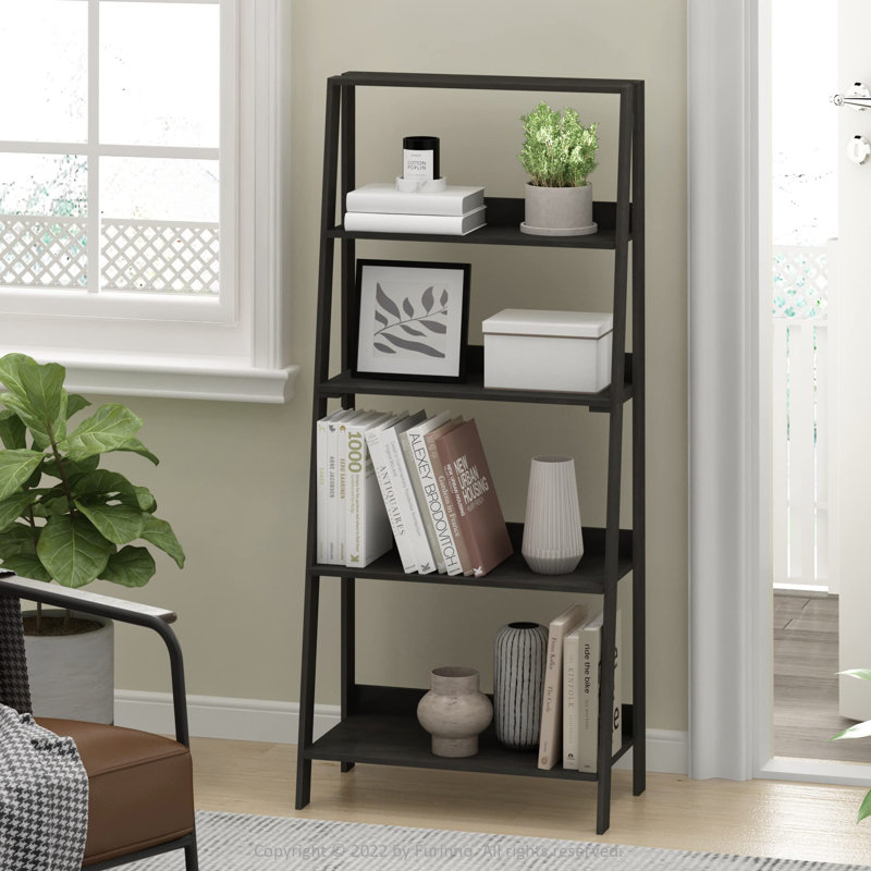 Bibliothèque échelle Casiana, Espresso, (5 tablettes) H 53,5 po x l 23,6 po x P 13 po