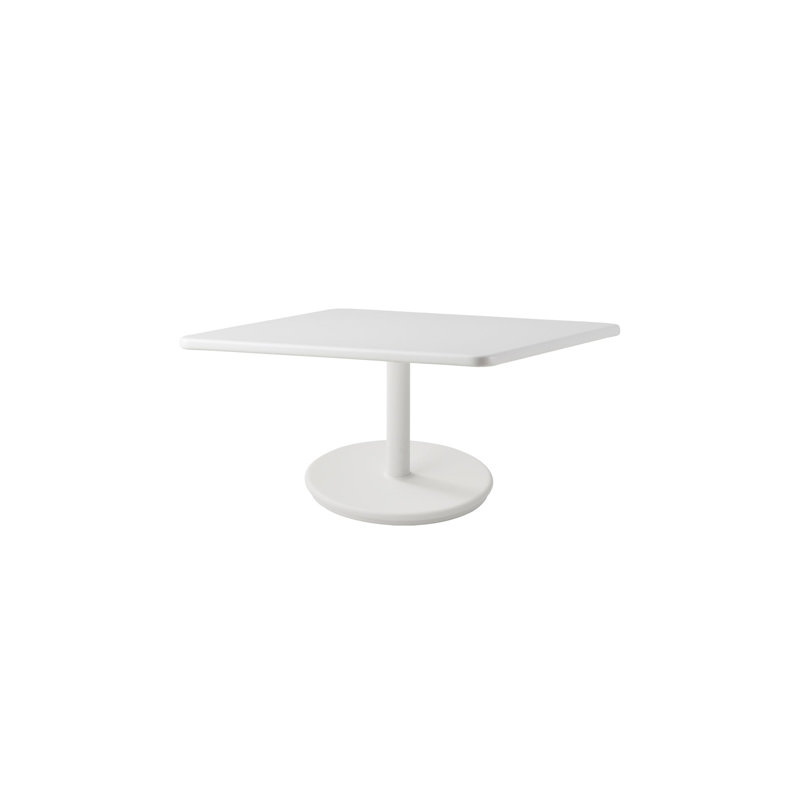 Go Outdoor Square Teak Coffee Table, Lava Gray, 18.9" H x 29.6" W x 29.6" D