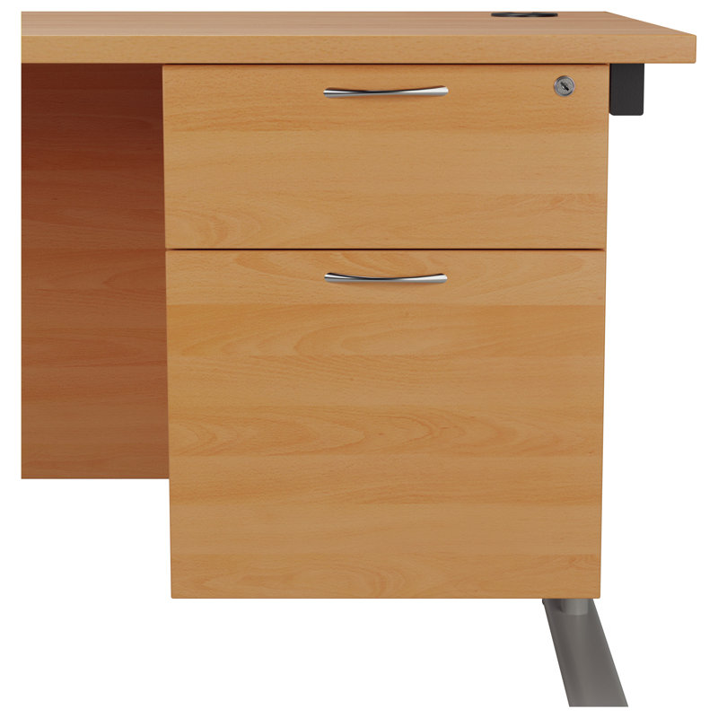 Feena 40cm Wide 2 -Drawer Mobile File Cabinet, Beech