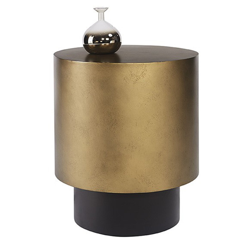 Bernaby End Table, Gold/Black