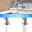 Robinet de cuisine en nickel brossé avec douchette rétractable à poignée simple et robinet de cuisine à un trou pour évier extérieur