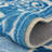 8' X 10' Non-Slip Indoor Area Rug with Floral Pattern Machine Washable,Blue-1424401013-1421398652