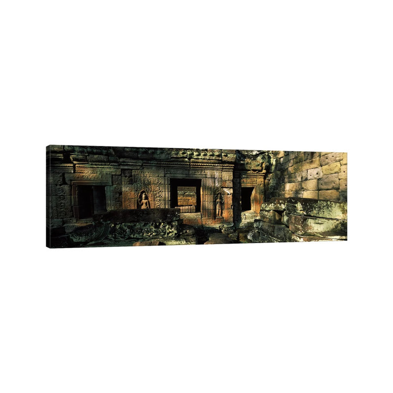Ruins Of A Temple, Preah Khan, Angkor, Cambodia - Wrapped Canvas Panoramic Print, 121.92 cm H x 40.64 cm W x 3.175 cm D