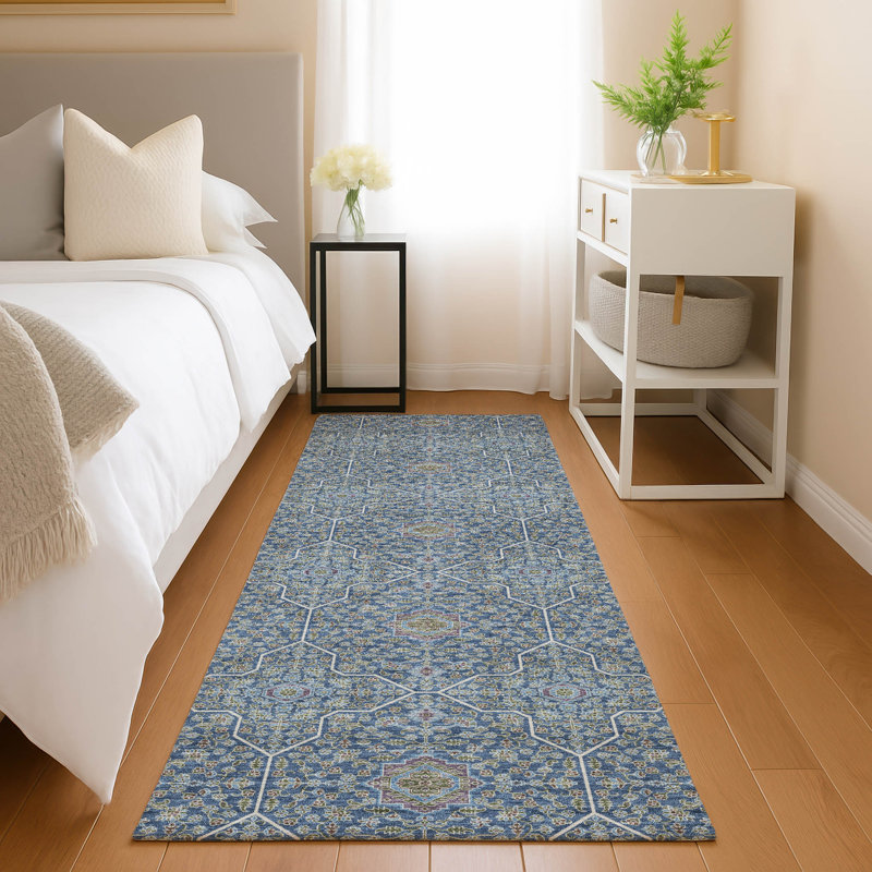 Machine Washable Indoor/Outdoor Kugler ACN2409 Global Rug, Runner 2'3" x 7'6"