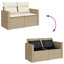 124cm Wide Patio Sofa with Cushions