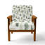Chaise rembourrée Abstract - Fauteuil beige sauge crème-1738231484