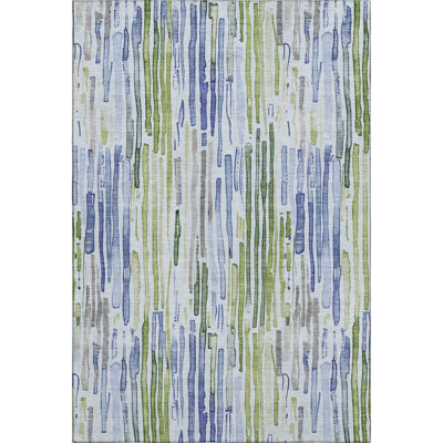 Premium Machine Washable Mehara AMF1684 Stripes Rug