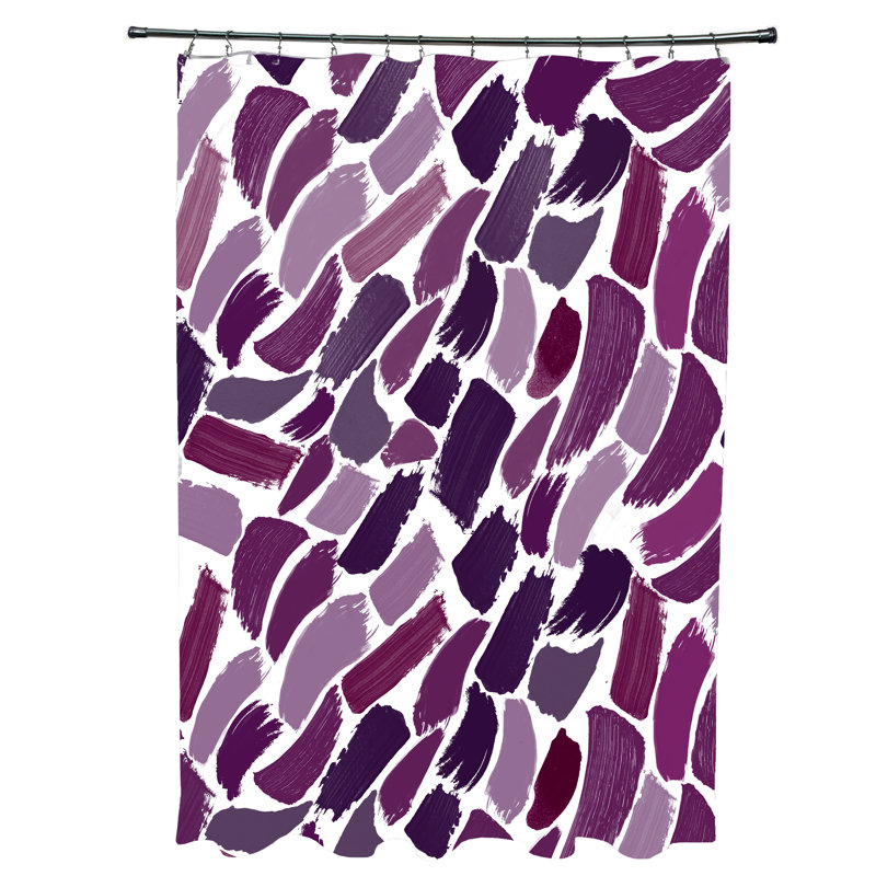 Rideau de douche simple Alfarata, Mauve